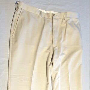 Haggar Men's Dress Slack Tan Sz 36/30 Polyester